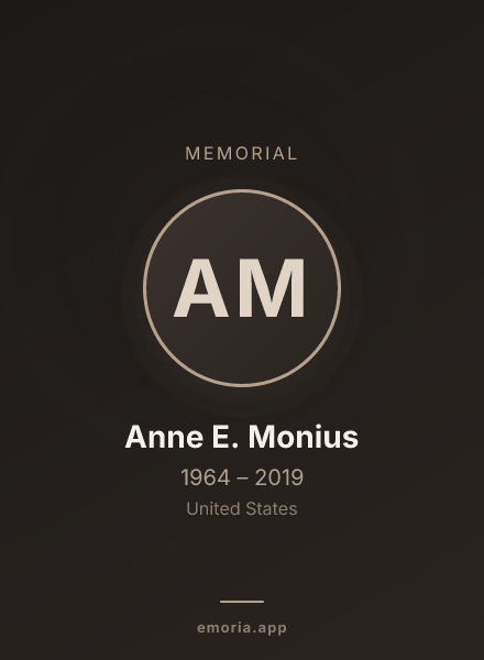 Memorial portrait of Anne E. Monius