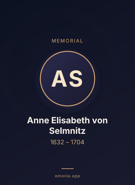 Memorial portrait of Anne Elisabeth von Selmnitz