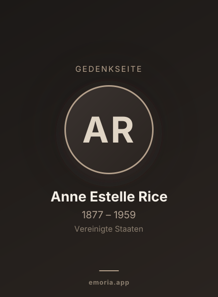 Gedenkportrait von Anne Estelle Rice