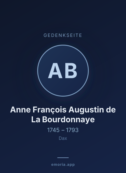 Gedenkportrait von Anne François Augustin de La Bourdonnaye