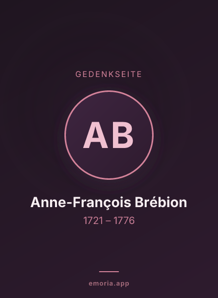 Gedenkportrait von Anne-François Brébion