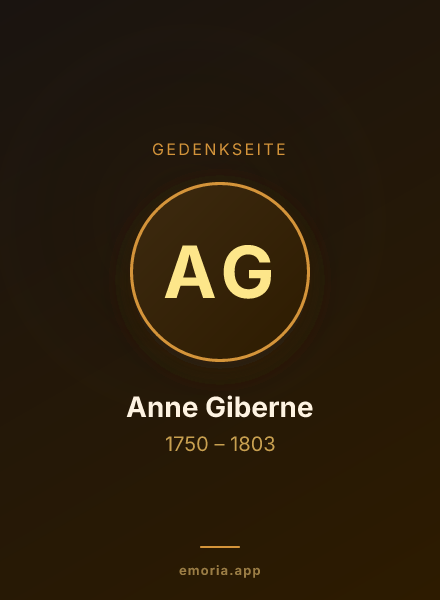 Gedenkportrait von Anne Giberne