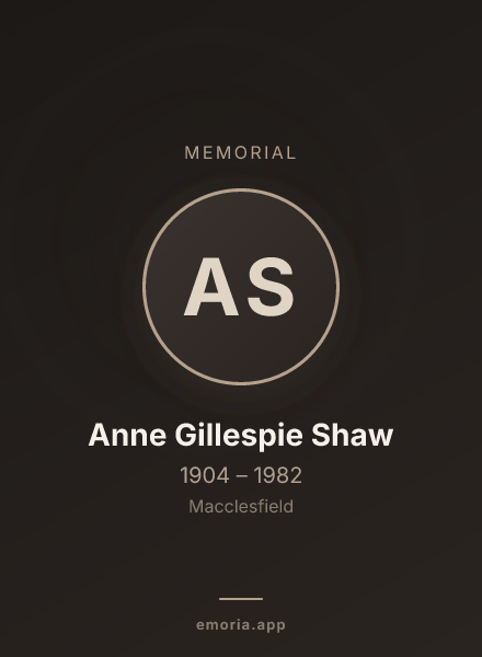 Memorial portrait of Anne Gillespie Shaw