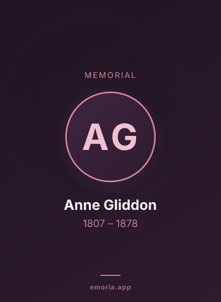 Memorial portrait of Anne Gliddon