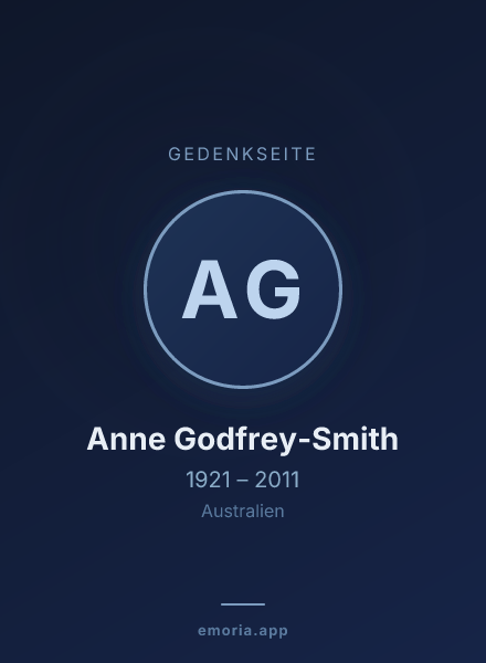 Gedenkportrait von Anne Godfrey-Smith