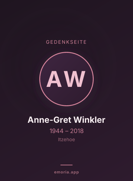 Gedenkportrait von Anne-Gret Winkler