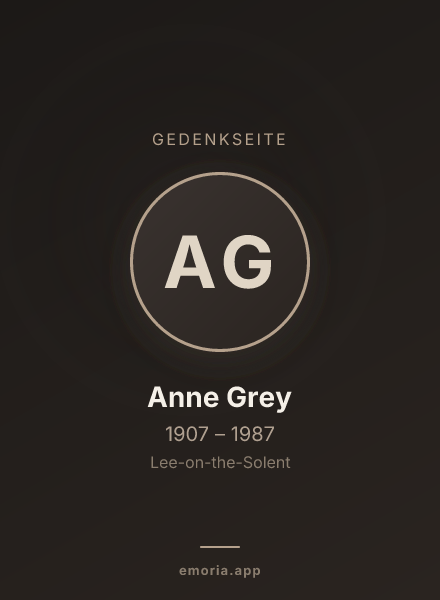 Gedenkportrait von Anne Grey