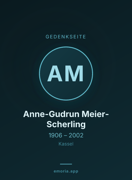 Gedenkportrait von Anne-Gudrun Meier-Scherling