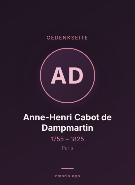 Gedenkportrait von Anne-Henri Cabot de Dampmartin