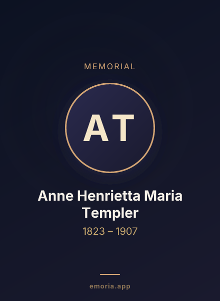 Memorial portrait of Anne Henrietta Maria Templer