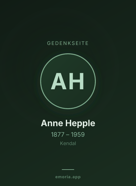 Gedenkportrait von Anne Hepple