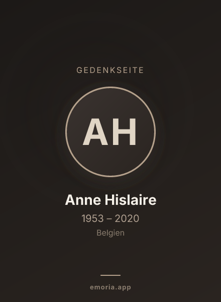 Gedenkportrait von Anne Hislaire