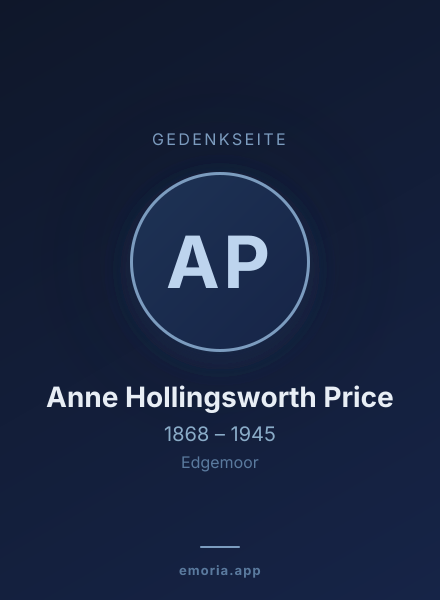 Gedenkportrait von Anne Hollingsworth Price