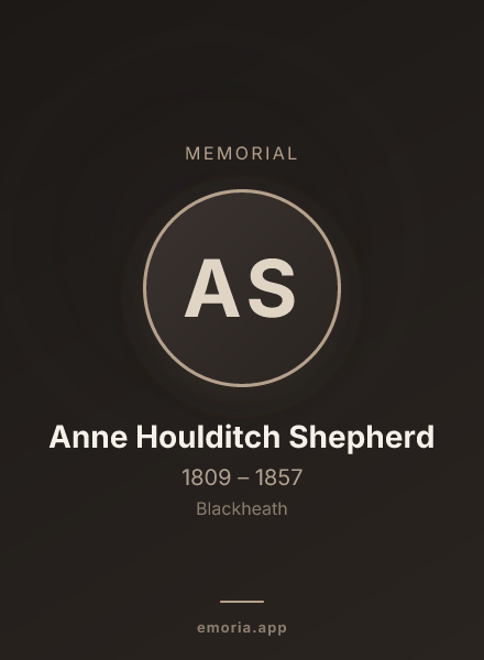 Memorial portrait of Anne Houlditch Shepherd