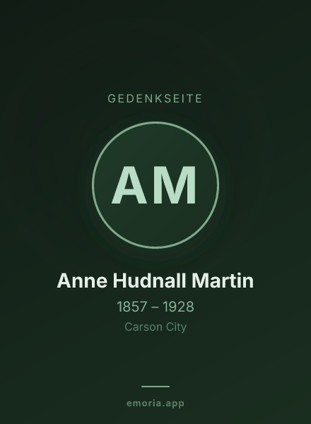 Gedenkportrait von Anne Hudnall Martin