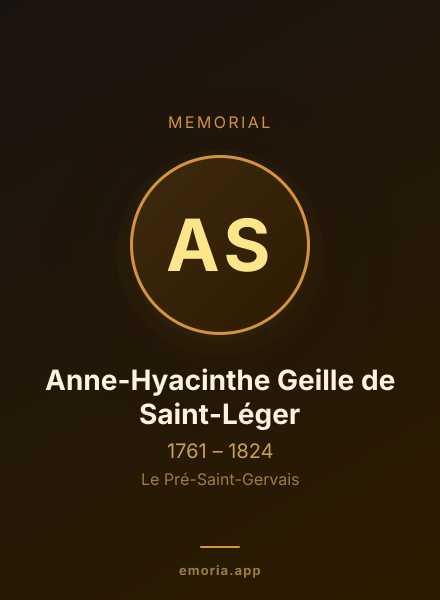 Memorial portrait of Anne-Hyacinthe Geille de Saint-Léger