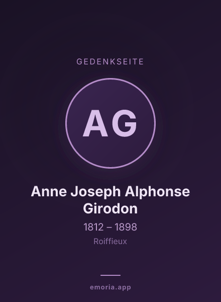 Gedenkportrait von Anne Joseph Alphonse Girodon