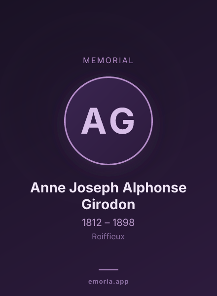 Memorial portrait of Anne Joseph Alphonse Girodon