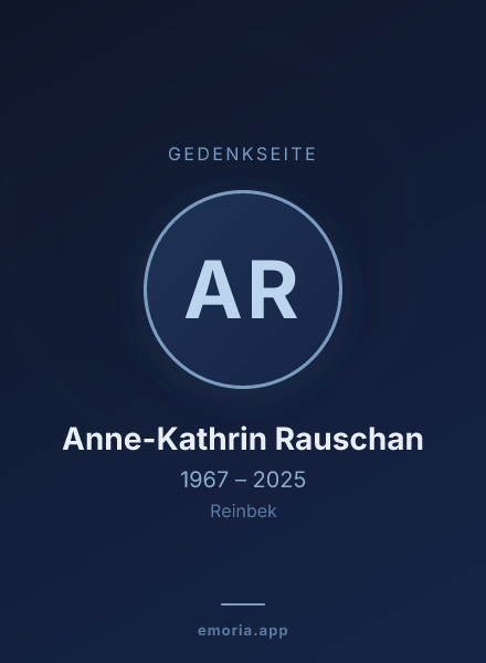 Gedenkportrait von Anne-Kathrin Rauschan