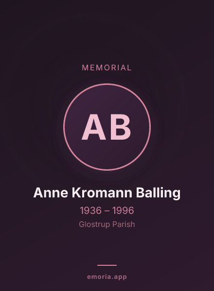 Memorial portrait of Anne Kromann Balling