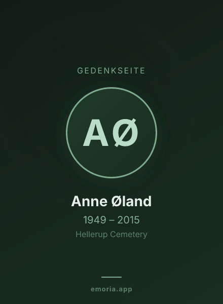 Gedenkportrait von Anne Øland