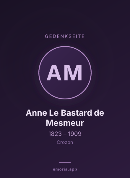 Gedenkportrait von Anne Le Bastard de Mesmeur