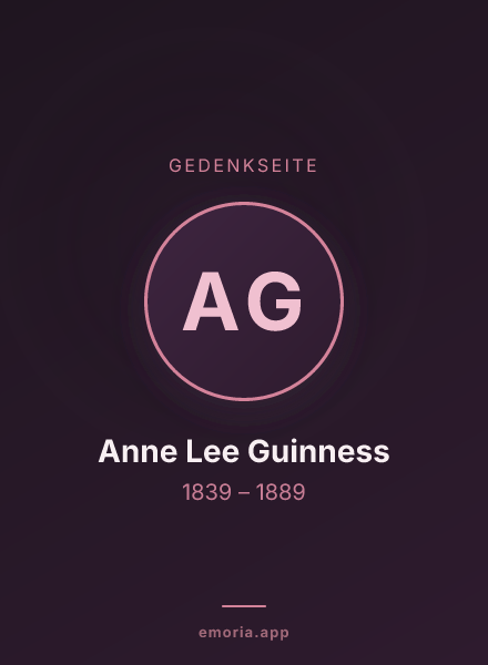 Gedenkportrait von Anne Lee Guinness