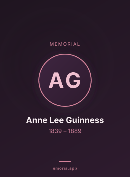 Memorial portrait of Anne Lee Guinness