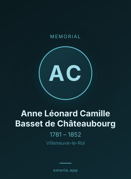 Memorial portrait of Anne Léonard Camille Basset de Châteaubourg