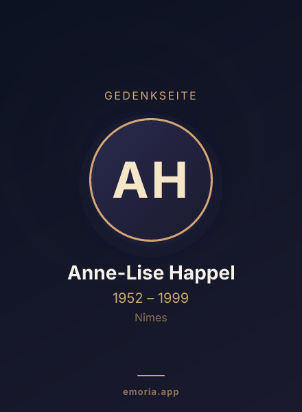 Gedenkportrait von Anne-Lise Happel