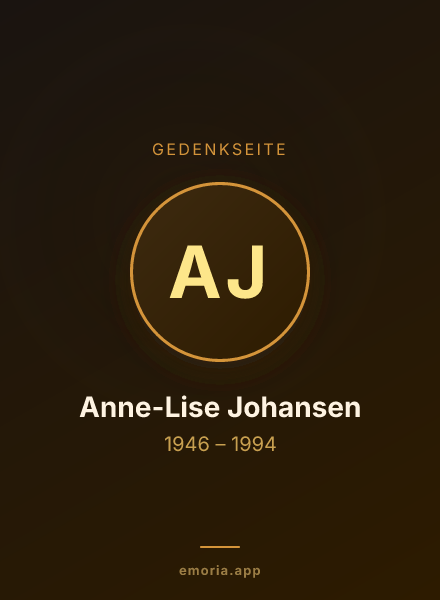 Gedenkportrait von Anne-Lise Johansen