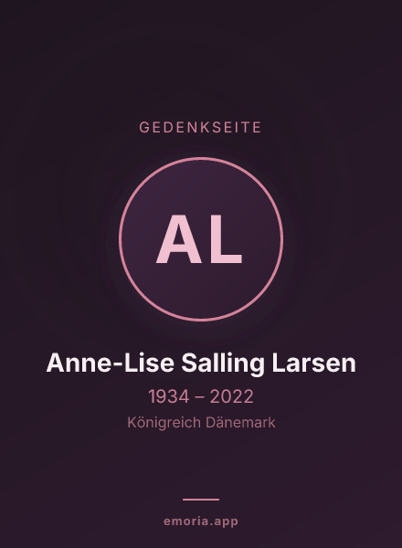 Gedenkportrait von Anne-Lise Salling Larsen