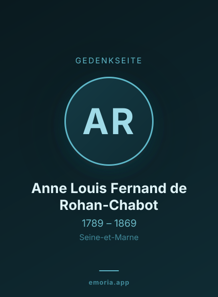 Gedenkportrait von Anne Louis Fernand de Rohan-Chabot
