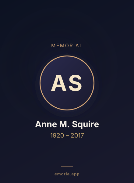 Memorial portrait of Anne M. Squire