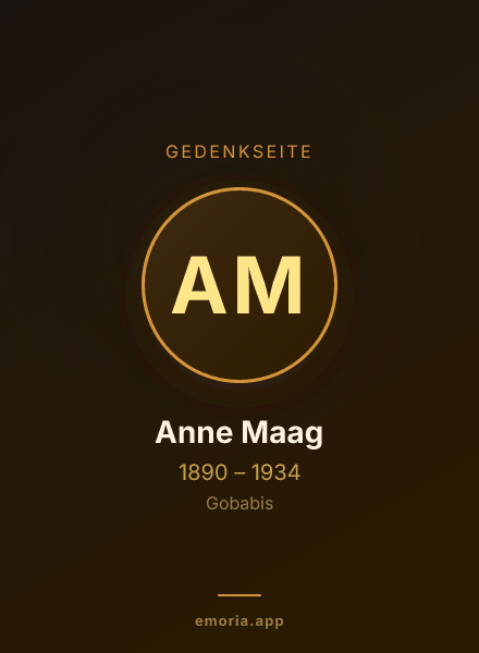 Gedenkportrait von Anne Maag