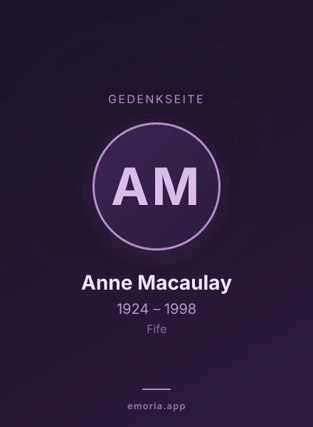 Gedenkportrait von Anne Macaulay