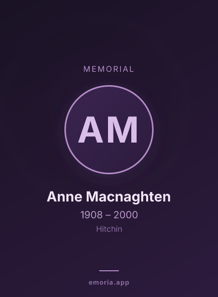 Memorial portrait of Anne Macnaghten