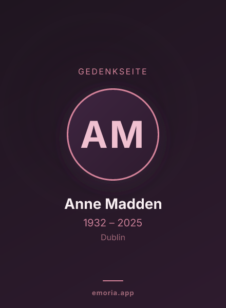 Gedenkportrait von Anne Madden