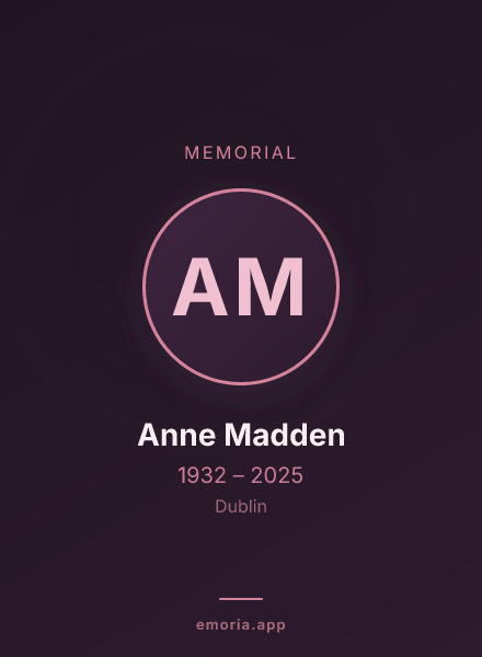 Memorial portrait of Anne Madden
