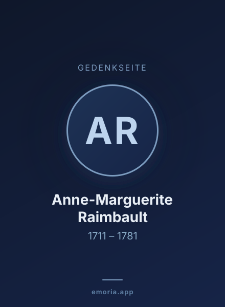 Gedenkportrait von Anne-Marguerite Raimbault
