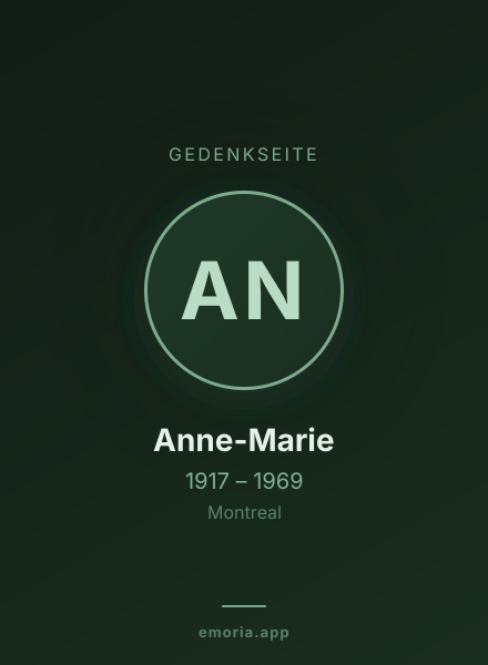 Gedenkportrait von Anne-Marie