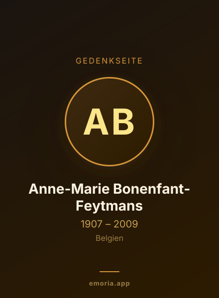 Gedenkportrait von Anne-Marie Bonenfant-Feytmans