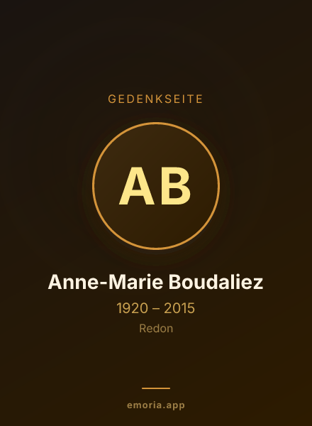 Gedenkportrait von Anne-Marie Boudaliez