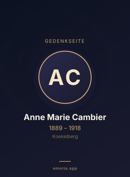 Gedenkportrait von Anne Marie Cambier