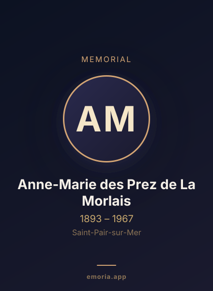 Memorial portrait of Anne-Marie des Prez de La Morlais