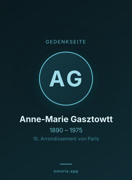 Gedenkportrait von Anne-Marie Gasztowtt