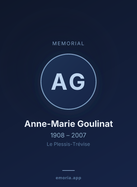 Memorial portrait of Anne-Marie Goulinat