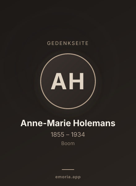 Gedenkportrait von Anne-Marie Holemans