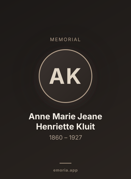 Memorial portrait of Anne Marie Jeane Henriette Kluit