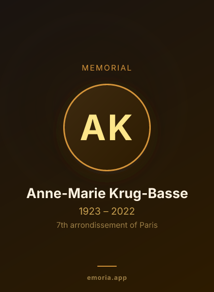 Memorial portrait of Anne-Marie Krug-Basse
